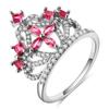 Suministro directo de fábrica anillo de corona colorido para mujer, anillo original personalizado europeo y americano al por mayor, joyería de comercio exterior, productos transfronterizos