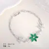 Artículo más vendido transfronterizo: Pulsera Minimalista Europea y Americana de Copo de Nieve con Circonita para Mujer, Versátil Cobre Chapado en Oro con Incrustaciones de Circonita, Joyería de Mano de Lujo Ligero