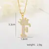 Accesorios de Collar con Letra de Zirconia Incrustada de Cobre Nuevo Transfronterizo Hip-Hop Doble Capa Corona Colgante de 26 Letras Inglesas