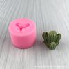 Molde de silicona suculento para pastel de chocolate en maceta, postre, mousse, bricolaje, planta de simulación, molde de vela de aromaterapia 3D