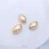 Cuentas Cuadradas Cepilladas Chapadas en Oro de 14K que Conservan el Color, Cuentas Redondas Planas, Cuentas Espaciadoras Ovaladas, Materiales para Accesorios de Joyería para Pendientes y Pulseras DIY