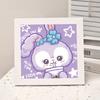 Animación de Dibujos Animados Nueva Pintura de Diamantes Kuromi DIY Juguetes de Pintura de Diamantes Hechos a Mano para Niños con Marco de Fotos Mesa Regalo