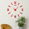 Reloj de Pared Estéreo 3D Reloj Divertido Normcore Creativo Estudio Sala de Estar Dormitorio Decoración Reloj Adhesivo de Pared Reloj de Espejo Silencioso