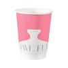 Romance de Primavera Te Da una Pequeña Flor Roja Tarjeta Creativa Taza de Papel para Café Taza Desechable para Té de Leche con Tapa Personalizada