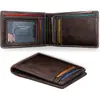 Nueva Cartera para Hombre de Amazon Ultra-delgada de Cuero con Cierre Magnético Protección RFID Portabilletes Simple