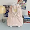 Nuevo Mochila de Bádminton con Cordón Estilo Bosque Fresca y Dulce de Alta Apariencia para Mujer Mochila Ligera de Color Contrastante