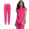 Ropa de enfermera de fábrica para mujer, verano, fina, manga corta, poliéster algodón, ropa para lavar a mano, traje de trabajo para quirófano, estomatólogo
