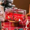 Caixa de confeitaria de Natal floco de neve massa seca nougat seco biscoito jujuba de leite sobremesa caixa de embalagem de presente portátil