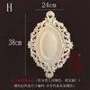 Talla de Madera Dongyang Madera Maciza Estilo Europeo Cabeza de Puerta de Madera Flor Redonda Calcomanía Decorativa Marco de Espejo de Puerta Flor de Madera Fondo Ovalado Adorno Relieve