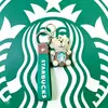 Llavero creativo de taza de té con leche de Starbucks, lindo estilo pareja de osos de té con leche colgante para bolsa de coche regalo