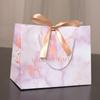 Bolsa de Regalo Moda Ins Escandinava Patrón Mármol Recuerdo de Boda Bolsa de Dulces de Boda Cartera Creativa con Cinta Bolsa para Ropa