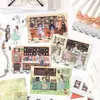 Manual de Adesivos Brilhantes da Tarde Cabine Girl Estéreo 3D Adesivo Decorativo Descompressivo Educacional Feito à Mão DIY para Crianças