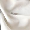 Presente de aniversário S925 Sterling Silver Estilo coreano mini Cool Fashion Double Layer Zircon Open Simple Ring para mulheres