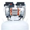 Bomba de Aire Pequeña Tahu 220V Bomba Dental Compresor de Aire Compresor de Aire Ultra Silencioso sin Aceite Tanque de Aire de Disco