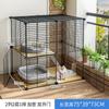 Gaiola para Gatos Casa Villa Espaço Super Amplo Interior Casa Pequena para Gatos com Banheiro Casa de Gatos de Camada Dupla Ninho de Gato