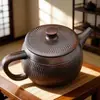 Tetera Hanwa de Cerámica Morada de Gran Capacidad para Mineral Crudo con Filtro de Agujero de Bola, Tetera Fengming para Uso Doméstico, Juego de Té Kung Fu B1