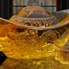 2026 Lingote de Oro Cristal Dragón Atractor de Riqueza Patrón Lingote Adorno Decoración de Sala de Estar Decoración de Regalo de Inauguración