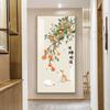 Caqui Ruyi pintura decorativa para pasillo estilo chino nuevo pasillo de entrada mural moderno minimalista para el hogar pintura colgante de porcelana de cristal