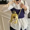 Bolsa Cruzada para Teléfono Estilo Coreano Linda Nueva Colección Primavera/Verano 2025 Bolso de Hombro Cruzado Colorido con Patrón de Lichi Bolso de Mano Pequeño