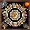 Mantel de Mesa para Cartas de Tarot Estilo Hippie Sol Luna Juego de Mesa Guion Asesino Mantel Decorativo para Juego de Mesa Juego de Cartas Personalización