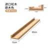 Estante de Pared para Sala de Estar, Estante de Almacenamiento de Madera Maciza, Estilo Madera Natural, Barra de Comedor, Estante Decorativo Multicapa, Portavasos, Panel Divisor