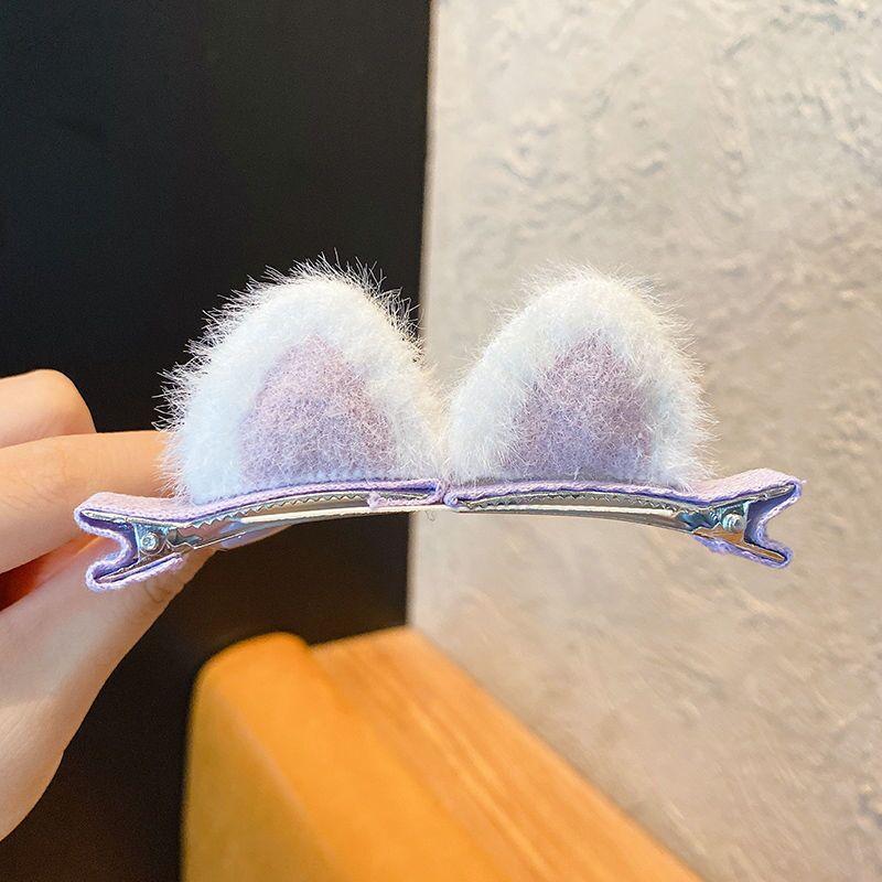 毛绒猫耳朵发夹