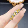 Anillo de Zafiro de Color Natural Popular al por Mayor de Fábrica Plata S925 Incrustado con Piedra Principal 3*4 Joyería de Lujo Venta Directa de Fábrica