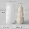 Velas aromáticas lindas con temática navideña transfronterizas, caja de regalo de silicona DIY de muñeco de nieve navideño, decoraciones para árbol de Navidad