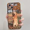 Adecuado para iPhone16promax comercio exterior tienen amor golden retriever perro grande funda de teléfono