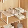 Estante divisor retráctil para armario, estante de almacenamiento para closet, panel divisor para interior de gabinete, estante de capas para armario de ropa