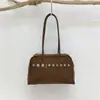 Gabinete Pequeño para Bolsas, Nuevo Bolso Tote de Hombro de Gamuza de Gran Capacidad Otoño e Invierno, Bolso Boston Minimalista para Llevar en la Mano o Debajo del Brazo