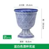 Maceta Romana Imitación Piedra Transfronteriza Copa de Vino Maceta Retro con Flores Maceta Alta de Resina Ensamblaje Desmontable Maceta de Plástico Engrosada