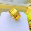 Oro Arena Vietnamita Nuevo Anillo Mantra Prajna de Seis Palabras Giratorio Joyería Chapada en Oro Venta Directa de Fábrica