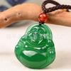 Pingente Buda Guanyin Calcedônia Verde Gelo Brasileira Ágata Jade Jadeíta Fivela da Paz Folha Cabana Gota d'Água Ornamento