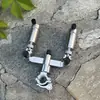 Silla de Pesca de Aleación de Aluminio Soporte Doble para Cañas Montaje Universal Silla de Pesca Engrosada Soporte Doble Grande para Cañas Asiento Accesorios de Pesca