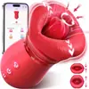 Productos de Amazon: Mujer Roja de Boca Grande, Labios Rojos y Fondo Rojo con Característica de Lengua Lamiendo para Auto-Placer Adulto