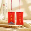 Estilo Antigo Chinês Nuvens Auspiciosas Pequeno Ponto Turístico Templo Bênção da Paz Saúde Ornamento Pendurado Sachê Bordado Bolsa Quadrada para Perfume Bolsa Vazia