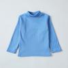 Camiseta básica de cuello medio alto para niños, con forro polar, gruesa, otoño e invierno, ropa para niños, top cálido, coreana, cuello medio, manga larga