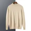 Suéter de Cachemira de Cuello Alto Nuevo para Otoño e Invierno Suéter de Lana Grueso Cálido para Hombre Capa Base Invierno Suéter de Cachemira de Cabra para Hombre