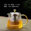 Tetera de Vidrio para el Hogar Tetera Individual Resistente a Altas Temperaturas Juego de Té para Preparar Té Juego de Tazas para Té con Separación de Agua Juego de Tazas para Té Tetera para Té Negro