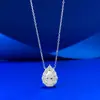 Mujing Modelo Nuevo Colgante de Plata S925 Forma de Gota de Agua Diamante Blanco para Mujer 6*9mm Forma de Pera Biselado de Alrededor Lujo Ligero Versátil Xiaohongshu Transfronterizo
