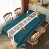 Toalha de Mesa Estilo Étnico, Impermeável, à Prova de Óleo, Não Precisa Lavar, Resistente ao Calor, Luxo Leve, Sensação de Alta Qualidade, Toalha de Mesa Retangular Boêmia