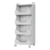 Carrito de almacenamiento para uso doméstico, estante plegable para almacenamiento de snacks, estantería de almacenamiento de oficina de múltiples capas, estante de almacenamiento estilo crema