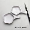 Plato de agua de flor de ciruelo blanco de plástico Reposaplumas Pluma Accesorios de caligrafía Plástico Cuatro tesoros del estudio