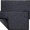 Tapete Corredor Escada Capacho PVC Listrado Duplo Entrada Externa Raspador de Sujeira Escada Externa Tapete Antiderrapante