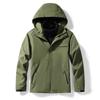 Chaqueta Impermeable para Deportes al Aire Libre para Hombres y Mujeres, Forro Interior Desmontable Tres en Uno, Chaqueta Gruesa de Montañismo de Terciopelo de Zorro Plateado