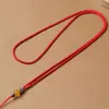 Joyería tejida Ámbar Trenzado Colgante de cuentas rojas Colgante de cuerda Ágata Cuentas sueltas Cadena para suéter Accesorios Al por mayor
