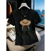Camiseta de Algodão Puro com Manga Curta, Gola Redonda e Estampa Espinha de Peixe para Mulheres, Fashion e Versátil, Rejuvenescedora e Emagrecedora, Top Cor Damasco, Novo Modelo Verão 2026