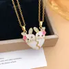 Collar Venta Caliente Transfronteriza Magnético Amor Luna Pareja Collares Accesorios Mujer Versátil Gama Alta Regalo Día de San Valentín