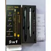 Pluma Herramienta Multifunción Personalizada con Luz LED, Pantalla Táctil, Destornillador de Doble Punta, Bolígrafo Metálico, Set de Regalo 9 en 1